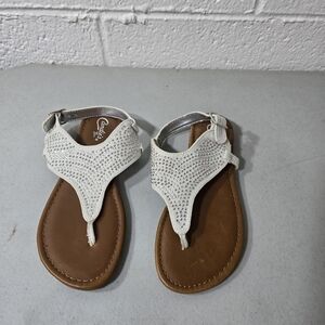White Rhinestone Sandals